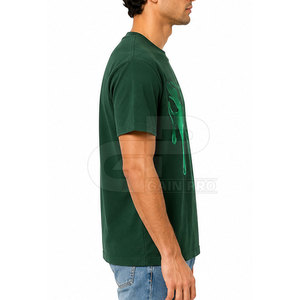 Camiseta de Algodón con Estampado Reflectante para Hombre, Estilo Urbano, Cuello Redondo, Holgada, Moda de Verano, Cómoda - Product Image 6