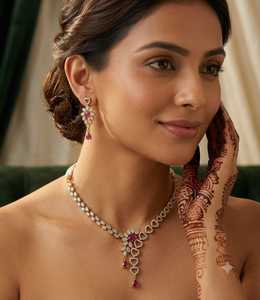New Ad High Quality Latest Designed Gold Plated Crystal Rhinestone Flower Design Wedding Jewelry Women's Classic Style <b>Set</b> - Product Image 1