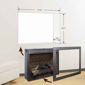 Chimenea Eléctrica Infrarroja de 28 Pulgadas con Kit de Acabado, Panel Táctil, Decoración para el Hogar, Calentador, Chimenea sin Humo y Efecto de Llamas - Product Image 5