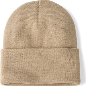 Bonnet en tricot unisexe 100% acrylique, couleur unie, bonnet d'hiver pour adultes, usage décontracté, taille de tête 54-60 cm - Product Image 4
