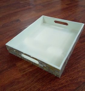 Modern Abstract Glass Crystal Decorative Tray <b>Set</b> Rectangle Multi Piece <b>Bathroom</b> Organization - Product Image 4