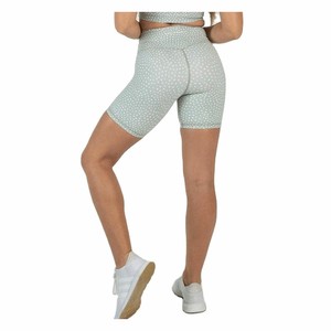 Shorts en molleton 100% coton taille haute pour femmes, couleur unie, pour la gym, la course, le fitness, les exercices, avec poches, OEM ODM - Product Image 2