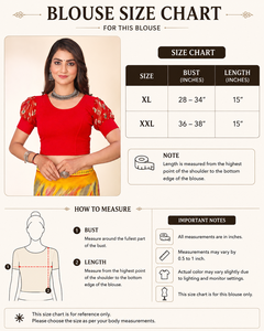 Chemisier rouge à col rond avec manches bouffantes imprimées et brodées pour femme, tenue décontractée d'été, sur mesure, 78103 - Product Image 4