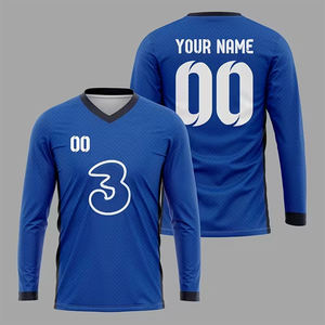 T-shirt pour homme en polyester, col en V, grande taille, manches longues, anti-rides, séchage rapide, écologique, pour la vie quotidienne - Product Image 3