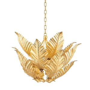 Lustre moderne en laiton style ferme, luminaire de plafond géométrique pour salon, design durable - Product Image 6