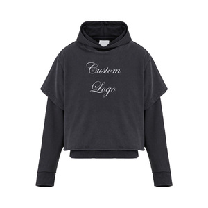 Sudadera con Capucha Extra Grande de Doble Capa, Lavada, con Logotipo Personalizado OEM, Unisex, Estilo Urbano, Sudadera con Capucha de Gran Peso - Product Image 1