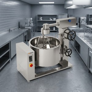 Olla de vapor encamisada con inducción y rotación Amicook 380V/440V, modelo de cocina fácil de limpiar, bajo mantenimiento, fácil de usar, con 3 cuchillas para pescado. - Product Image 2