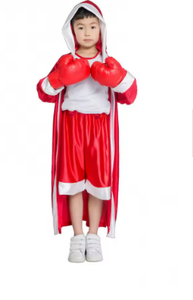 HAWK SPORTS INDUSTRIES HW-BR-001 Robe de boxe à capuche en satin, robe d'entraînement confortable, durable, respirante en polyester, MMA Muay Thai - Product Image 3