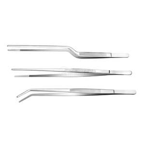 Pince de cuisine professionnelle à pointe incurvée, haute précision, pour la présentation des aliments, en acier inoxydable, outil de chef personnalisé - Product Image 2