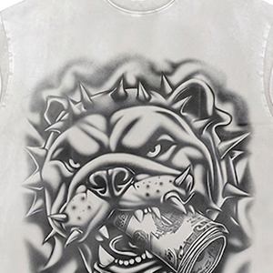 Camiseta sin mangas extragrande personalizada, 100% algodón jersey, tela suave, estilo vintage, con estampado gráfico, para unisex. - Product Image 3