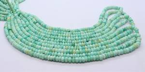Natural Green <b>Opal</b> Smooth Rondelle Beads 5-6MM Shaded Green <b>Opal</b> Gemstone Rondelle Beads 16 Inch For Jewelry Making Wholesale - Product Image 4