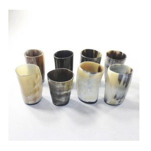 Vaso de Cuerno Vikingo Hecho a Mano con Logotipo Personalizado, Vaso Corto para Beber con Tapa, Ecológico para Fiestas, Vino, Cerveza, Natural, MULTI CRAFT - Product Image 5