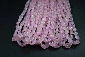 ลูกปัดมอร์แกไนต์ธรรมชาติขนาด6*8-8*10มม. ทรงรีเรียบ17นิ้วสำหรับทำเครื่องประดับ - Product Image 3