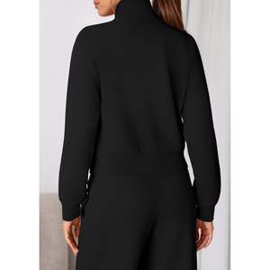 ชุดเซ็ทลำลอง 2 ชิ้น เสื้อสเวตเชิ้ตซิปเต็มตัวและกางเกงออกกำลังกายสำหรับผู้หญิง คอลเลคชั่นฤดูใบไม้ร่วง 2025 พร้อมโลโก้ - Product Image 6