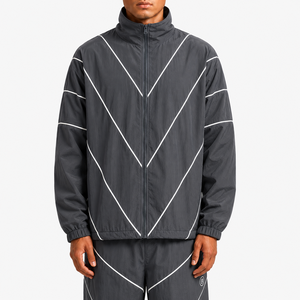 Custom <b>Men's</b> Nylon Windbreaker Tracksuit Zip <b>Jacket</b> and Pants Set OEM Sportswear Logo Water Resistant - Product Image 4