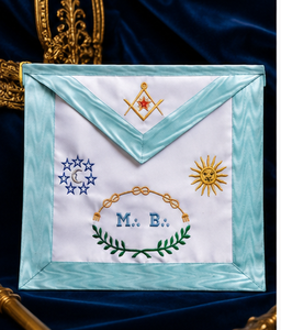 Insignia del Rito Francés, Bordado a Mano Profesional en Satén o Cuero Sintético, con Pasador de Seguridad, Regalia Masónica Ceremonial de Primera Calidad - Product Image 2