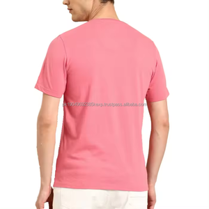 Camiseta de Hombre al por Mayor de Alta Calidad, Cuello en V, Corte Ajustado, Tela Lisa, con Logotipo Personalizado, Estilo Club - Product Image 3