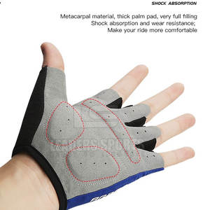 Guantes de Ciclismo de Medio Dedo de Cuero Transpirable de Alta Calidad, con Correa de Muñeca Ajustable, Último Diseño, Venta al Por Mayor - Product Image 2