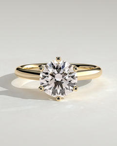 แหวนเพชรเม็ดเดี่ยวทรงกลม 1.5 กะรัต ทองคำแท้ 14K เพชรเพาะเลี้ยงในห้องปฏิบัติการ ตัวเรือนแบบ 6 กรงเล็บ คุณภาพ E VVS2 เครื่องประดับหมั้นระดับพรีเมียม ปี 2026 - Product Image 1