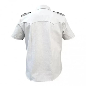 เสื้อเชิ้ตโบว์ลิ่งแบบติดกระดุมหนังเทียมคุณภาพสูงพร้อมโลโก้แบบกำหนดเองใหม่สำหรับผู้ชาย เสื้อคอเต่าถักเนื้อผ้าทึบระบายอากาศได้ดี น้ำหนัก 220 กรัม สไตล์ลำลอง - Product Image 3