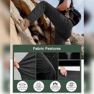 Pantalones Cargo ajustados para hombre con tela elástica Costuras duraderas Impresión de bordado personalizado y opciones de marca - Product Image 4
