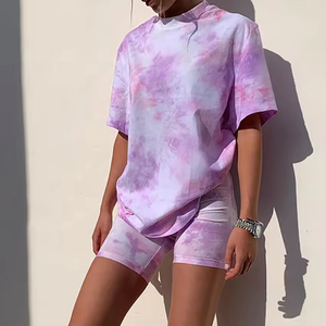 Ensemble t-shirt et short pour femme, haute qualité, prix bas, 100% coton, personnalisable - Product Image 2