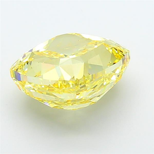 Pierre précieuse non montée, diamant de laboratoire de haute qualité, jaune vif fantaisie, taille coussin, excellente coupe, certifié CVD, pour joaillerie fine. - Product Image 2