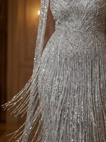 Nouvelle Arrivée 2026 Robe de Soirée de Bal de Luxe Or Rose à Paillettes Écologique avec Soutien-Gorge Intégré, Fente Haute, Décolleté Cœur, Longueur Ras du Sol