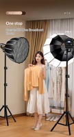Lampe LED 150W à monture baïonnette pour studio photo, tournage de films, diffusion en direct, caméra, enregistrement vidéo, éclairage d'appoint pour maquillage et beauté