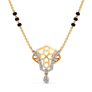 สร้อยคอทรงหกเหลี่ยมแบบโปร่งประดับเพชรทรงหยดน้ำ - Product Image 2