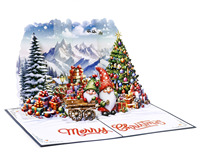 Carte de vœux personnalisée 3D Pop up Christmas du Vietnam HMG popup paper