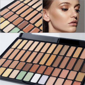 Palette de correcteur crème 50 couleurs à couvrance totale, palette professionnelle longue tenue pour le contouring et le rehaussement avec miroir - Product Image 4