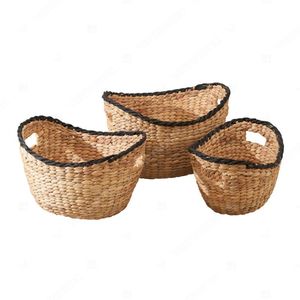 Panier de rangement GONDOLA vintage géométrique en jacinthe, conteneur écologique pour la décoration intérieure, organisateur de chambre et de salle de bain, pour magazines - Product Image 6
