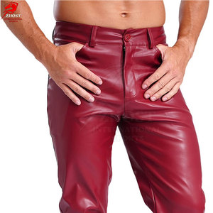 Wholesale Price Custom Made Genuine <b>Leather</b> <b>Pants</b> For <b>Men</b> With Custom Logo Unique Design <b>Leather</b> <b>Pants</b> - Product Image 4