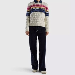 Women's Long Sleeve Cable Knit <b>Sweater</b> <b>Crewneck</b> Oversized Casual Pullover Soft Warm Cozy Winter Loose Fit - Product Image 4