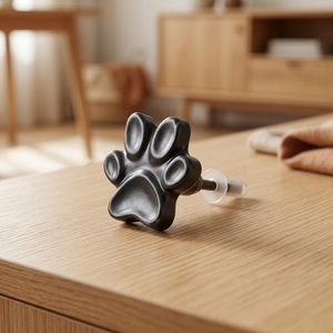 Ba Matte Black Resin Paw Print Cabinet Knob Novelty Shape Contemporary Design <b>for</b> <b>Home</b> <b>Bar</b> Drawer Handle - Product Image 4