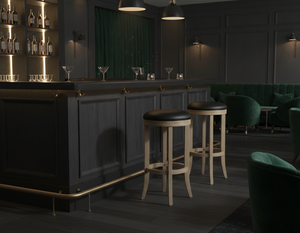 Mesa de Centro Moderna Redonda de Madera de Caucho con Base Redonda para Muebles de Sala de Estar - Product Image 5