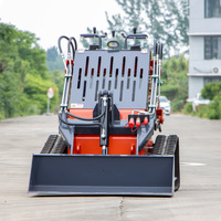 Günstiger Kleiner Gartenlader, Kompakt-Raupenlader, Multifunktionaler Raupenlader mit Schaufel, Hydraulikhammer und Erdbohrer