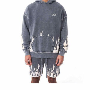 Ensembles d'été personnalisés pour hommes : Sweat à capuche à manches courtes et short, ensemble deux pièces, survêtement de jogging pour hommes - Product Image 1