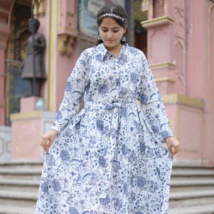 Vestido corto indio hecho a mano con estampado de bloques de algodón para mujer, vestido elegante para fiesta, regalo de novia personalizado para ella en oferta - Product Image 1