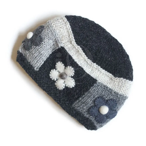 Bonnet en tricot jacquard avec lettres et strass pour homme et femme, en laine crochetée, chaud et confortable pour l'hiver et le ski - Product Image 2