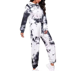 Ensemble de survêtement 2 pièces OEM pour femme en molleton de coton, motif uni, comprenant un sweat à capuche et un pantalon de jogging, respirant et écologique, collection automne - Product Image 5
