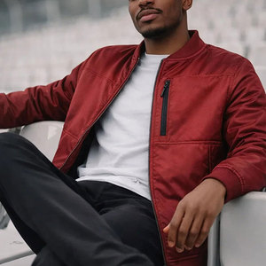 Blouson Bomber Homme Style Urbain Léger pour Tenue Décontractée Extérieure Fournisseur en Gros OEM ODM - Product Image 2