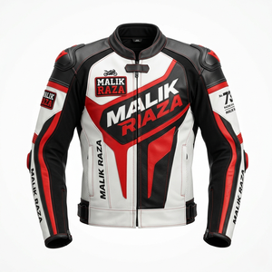Chaqueta de Motociclista de Cuero Cosida a Mano de Primera Calidad |   Confeccionado a Medida |   Materiales de Primera Calidad |   Construcción Duradera para Ciclistas - Product Image 5