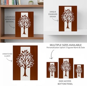 Urne funéraire en bois de rose : Résine Onde Océanique, Souvenir commémoratif - Product Image 4