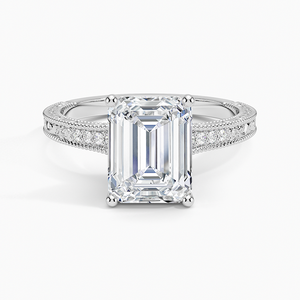 Anillo BOJ 0129 con Corte Esmeralda, Plata 925, Anillo Solitario de Lujo con Engaste de Puntas Hudson, Diamante de 2ct, Color D, VVS1, Moissanita, Certificado GRA - Product Image 1