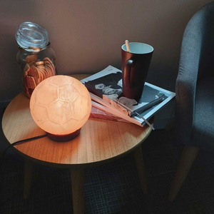 Lampe de sel rose naturel de l'Himalaya en forme de boule, taille personnalisée, style pakistanais, sachet raffiné comestible - Product Image 2