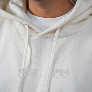 เสื้อฮู้ดดี้โอเวอร์ไซส์ผ้าคอตตอนผสมแบบ OEM จากโรงงาน ปักโลโก้ตามสั่ง เสื้อสตรีทแวร์ผู้ชายแบบสวมหัว สินค้าราคาแพง - Product Image 3