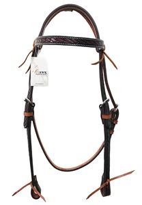 Brida de caballo de cuero genuino occidental marrón de calidad superior con cabezal de logotipo personalizado para equitación ecuestre - Product Image 4