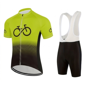 Conjunto de Jersey de Ciclismo para Mujer con Logotipo de Bicicleta, Manga Larga, Secado Rápido, 100% Poliéster, Conjunto de Pantalones Cortos de Malla - Product Image 1